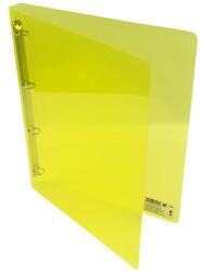 KARTON P+P Carnet cu inele A/4 PP 20mm 4 inele transparent galben 2-146 (2-146)
