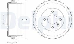 DELPHI Tambur frana DELPHI BF637 (BF637) - fixbox