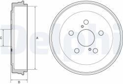 DELPHI Tambur frana DELPHI BF536 (BF536) - fixbox