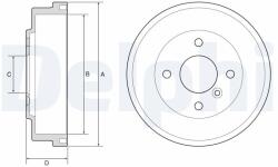 DELPHI Tambur frana DELPHI BF627 (BF627) - fixbox