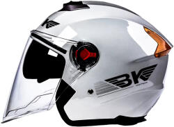 Fixato Casca Moto/Scuter FIXATO BK, Vizieră Dublă, Protecție UV, Ventilație Superioară, marime universala 54-59cm, Argintiu (casca-001-argintiu)