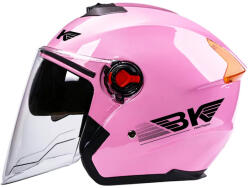 Fixato Casca Moto/Scuter FIXATO BK, Vizieră Dublă, Protecție UV, Ventilație Superioară, marime universala 54-59cm, Roz (casca-001-roz)