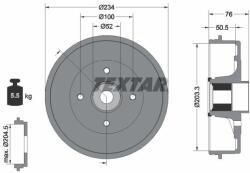 TEXTAR Tambur frana TEXTAR 94045000 (94045000) - fixbox