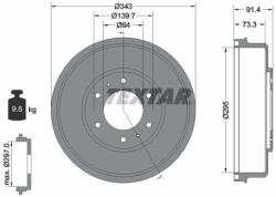 TEXTAR Tambur frana TEXTAR 94035300 (94035300) - fixbox