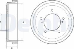 DELPHI Tambur frana DELPHI BF544 (BF544) - fixbox