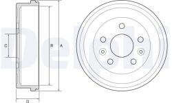 DELPHI Tambur frana DELPHI BF597 (BF597) - fixbox