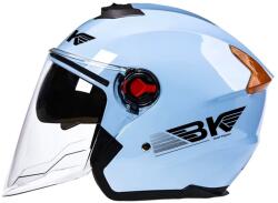 Fixato Casca Moto/Scuter FIXATO BK, Vizieră Dublă, Protecție UV, Ventilație Superioară, marime universala 54-59cm, Albastru (casca-001-albastru)