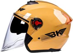 Fixato Casca Moto/Scuter FIXATO BK, Vizieră Dublă, Protecție UV, Ventilație Superioară, marime universala 54-59cm, Galben (casca-001-galben)