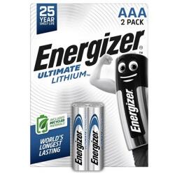 Energizer ultimate lithium tartós elem (aaa, lr03, 1.5v, lítium) 2db/csomag (E301535601)
