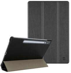 Tactical Samsung Tab S10 Lite WIFI book trifold tok álló, bőr hatású (aktív flip, trifold, asztali tartó) fekete (57983127889)