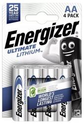 Energizer ultimate lithium tartós elem (aa, lr06, 1.5v, lítium) 4db/csomag (E301535305)