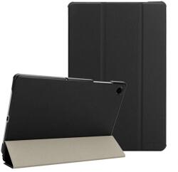 Tactical Samsung Tab A11 Plus LTE book trifold tok álló, bőr hatású (aktív flip, trifold, asztali tartó) fekete (57983128790)