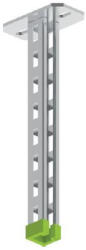BAKS 750650 WPCW/WPCO500 függesztett oszlop fejlemezzel 40×40×515 mm C-profil védősapkával tartóoszlop, kábelvezetési elemek rögzítéséhez (750650)