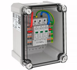 OBO PV-rendszer tokozatban T2 2x1 PV-String - 1 WR-MPP 1000V DC, világos szürke 5088435 (5088435)