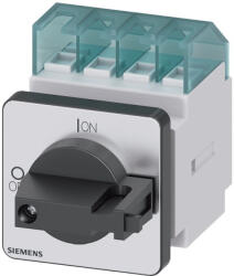 Siemens 3LD2022-0TK11 BE-KI kapcsoló, 3P, 16A, előlapra, fekete (3LD20220TK11)