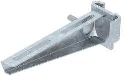 OBO oszlopra szerelhető konzol IS8-oszlophoz B160mm, merítetten tűzihorganyzott, DIN EN ISO 1461, cink 6421334 (6421334)