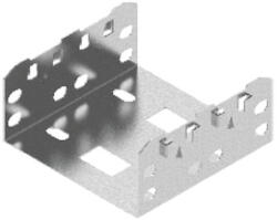 BAKS 160576 LUFJ75H60 Világítási szerelőcsatorna összekötő 60x 77 mm csavar nélküli szerelés, szalaghorganyzott, anyagvastagság 1, 0 mm összekötőelem (160576)