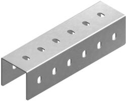 BAKS 640008 LCTT80H80 C-szerelősín hosszanti összekötő 83×87×330 mm perforált, szalaghorganyzott, anyagvastagság 3, 0 mm összekötőelem (640008)
