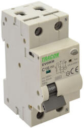 TRACON Kombinált védőkapcsoló 2C 20A 30mA 2 modul 10kA EVOKM2C2003 Tracon (EVOKM2C2003)