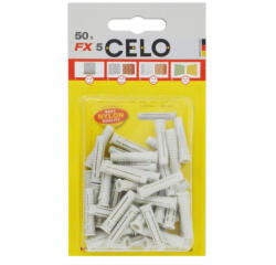 Celo 55FX50 Nexus univerzális nylon dübel M5, betonhoz, tömör és üreges falazathoz, valamint gipszkartonhoz, csavaros szerelvényrögzítéshez (55FX50)