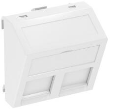 OBO adatátviteli csatlakozó 2 db A típusú csatlakozó modulh 45x45mm, hófehér 6119238 (6119238)