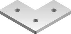 BAKS 662600 LCP6 Sínösszekötő sarokelem 80x 40 mm 40/ 41 mm sínhez, cinkpelyhes horganyzás, anyagvastagság 6, 0 mm összekötőelem (662600)