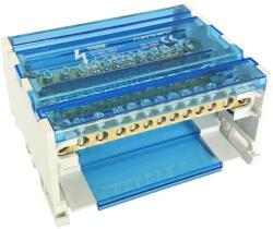 Tracon moduláris elosztóblokk nyitható fedéllel 3×16(10) mm2 / 8×10(6) mm2 80A FLSO16-4P11 (FLSO16-4P11)