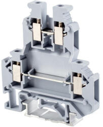 Tracon emeletes ipari sorozatkapocs, csavaros, sínre, szürke 0, 2-4mm2, 32A - TSKA4/2 (TSKA4/2)