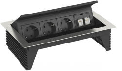 OBO deskbox, nyitható, asztallapba szerelhető 260x167x68 6116806 (6116806)