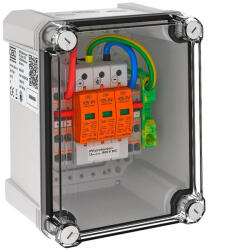 OBO PV-rendszer tokozatban T1+T2 2x1 PV-String - 1 WR-MPP 900V DC, világos szürke 5088430 (5088430)