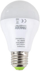 TRACON LED fényforrás beépített mozgásérzékelővel 110-240 V 7W 2700K, E27, 600 lm - LA60M7WW (LA60M7WW)