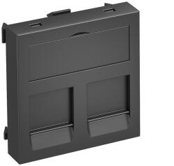 OBO adatátviteli csatlakozó 2 db C típusú csatlakozó modulh 45x45mm, szürkésfekete 6119216 (6119216)