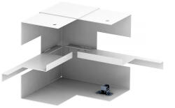 OBO belső könyök szimmetrikus előszerelt 70x130x128, hófehér 6277240 (6277240)