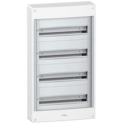 Schneider Electric Schneider Pragma kiselosztó falon kívüli, 4x18 (72 modul) ajtó nélkül, PEN sín, fehér PRA20418 (PRA20418)