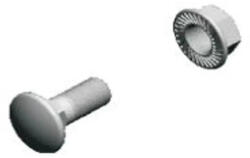 BAKS 651041 SGKM6x10 Csavargarnitúra (lencsefejű csavar M6x 10 mm + anya) horganyzott, villamos szerelési feladatokhoz (651041)