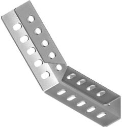 BAKS 661302 LWK45 Sínösszekötő sarokelem 138x 138 mm 40/ 41 mm sínhez, szalaghorganyzott, anyagvastagság 3, 0 mm összekötőelem (661302)