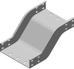 BAKS 353610 OPNZP100H50 Kábeltálca kitérő idom 50x 100 mm függőleges, tűzihorganyzott, anyagvastagság 1, 5 mm, villamos kábelek nyomvonalvezetéséhez (353610)