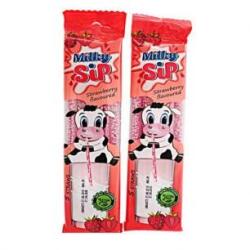 Milky Sip Ízesített szívószál Eper 5x6 g