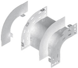 BAKS 190115 PLZ100 Kábeltálca válaszfal 90 fokos sarokidomhoz 100 mm külső, függőleges, szalaghorganyzott, anyagvastagság 1, 0 mm (190115)