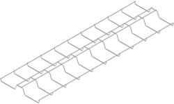 BAKS 912460 KDSZ600H110/3 rácsos kábeltálca 110×600×3000 mm összepattintható, villamos kábelek nyomvonalvezetéséhez (912460)