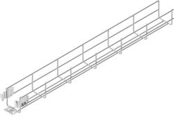 BAKS 930107 KWDSZ60H60/3 Rácsos kábeltálca erősített 60×60×3000 mm hegesztett Click csatlakozással, horganyzott, villamos kábelek nyomvonalvezetéséhez (930107)