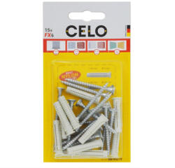 Celo 56FXSZ15 Nexus univerzális tipli M6 + 4, 5x45 facsavar 15 db/bliszter, betonhoz, tömör és üreges falazathoz, valamint gipszkartonhoz (56FXSZ15)
