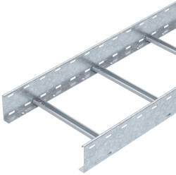 OBO kábellétra hegesztett kivitel perf. nélküli létrafokkal 110x400x3000, merítetten tűzihorganyzott, DIN EN ISO 1461, cink 6207306 (6207306)