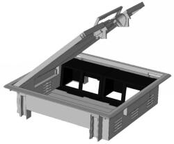 BAKS 368542 KD1Q2SK12 Csuklós fedél beépítőkerethez 242x 242 mm padló alatti csatornákhoz, kábelvezetési nyomvonal lefedésére (368542)