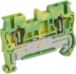 Schneider Electric Linergy TR terminals blocks - NSYTRR22PE - Rugós egyszintes földelőkapocs 1x1 csatlakozás 5, 2 mm 2, 5 mm2 zöld - sárga (NSYTRR22PE)