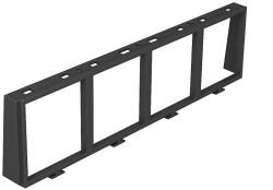 OBO beépítő keret 4 x 1 Modul 45-höz, grafit fekete 7408670 (7408670)