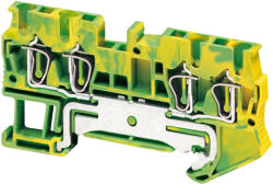 Schneider Electric Linergy TR terminals blocks - NSYTRR24PE - Rugós egyszintes földelőkapocs 2x2 csatlakozás 5, 2 mm 2, 5 mm2 zöld - sárga (NSYTRR24PE)