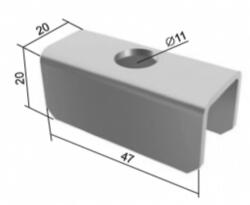 KOPOS Kábeltálca alátétprofil 47x20x20 LTS és CTS profilhoz tűzálló, STS S Kopos (STS_S)