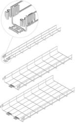 BAKS 960240 KSG200H60/3 rácsos kábeltálca 60×200×3000 mm, villamos kábelek nyomvonalvezetéséhez (960240)