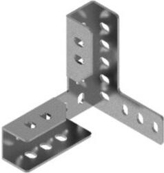 BAKS 661412 LCWLP Sínösszekötő sarokelem C-sínhez 90 fokos jobbos 153x 153 mm szalaghorganyzott, anyagvastagság 3, 0 mm összekötőelem (661412)